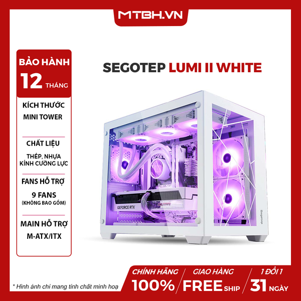 Case Segotep Lumi II White (Mini Tower/ No Fan)