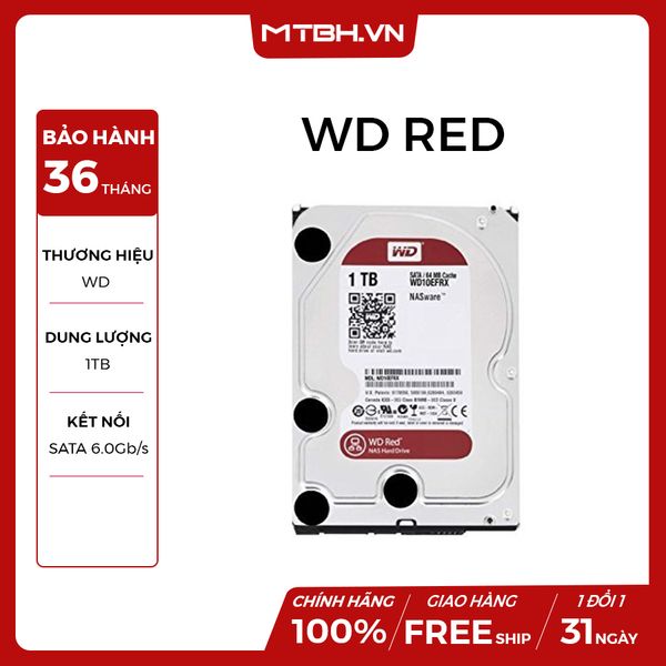 HDD WD 1TB RED NEW (CHÍNH HÃNG) BH 36TH