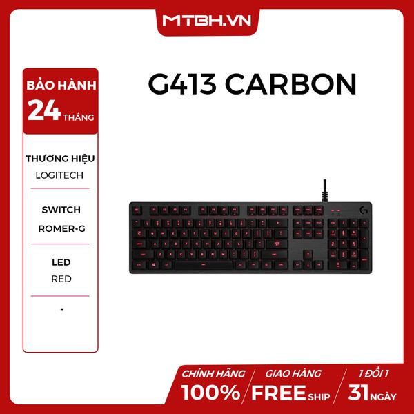 BÀN PHÍM CƠ LOGITECH G413 CARBON ROMER-G NEW