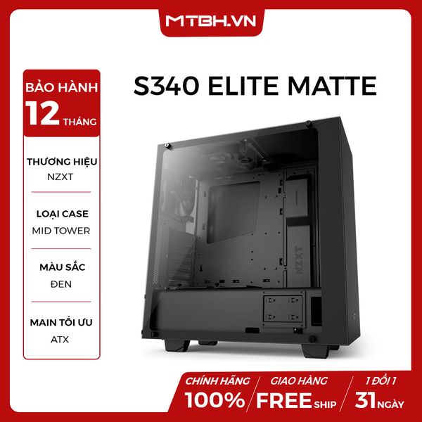 CASE NZXT S340 ELITE MATTE MID TOWER BLACK NEW