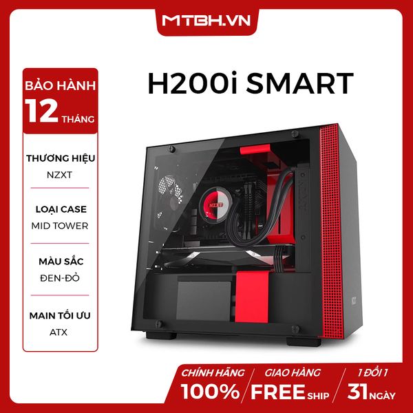 CASE NZXT H200i SMART ATX BLACK/RED NEW