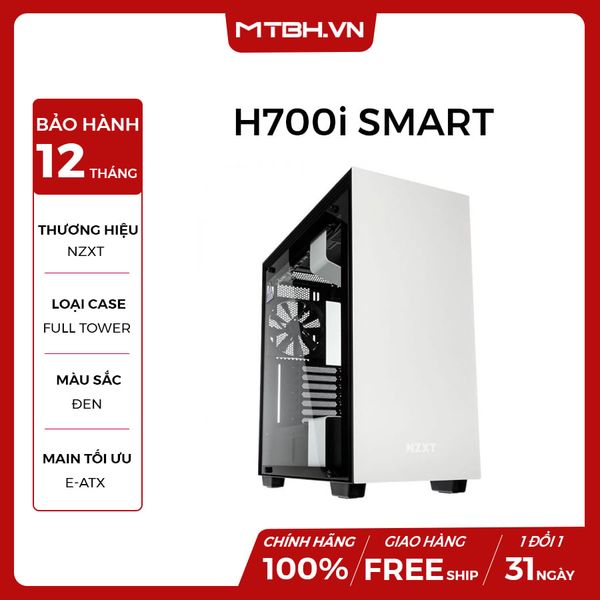 CASE NZXT H700i SMART ATX BLACK/WHITE NEW