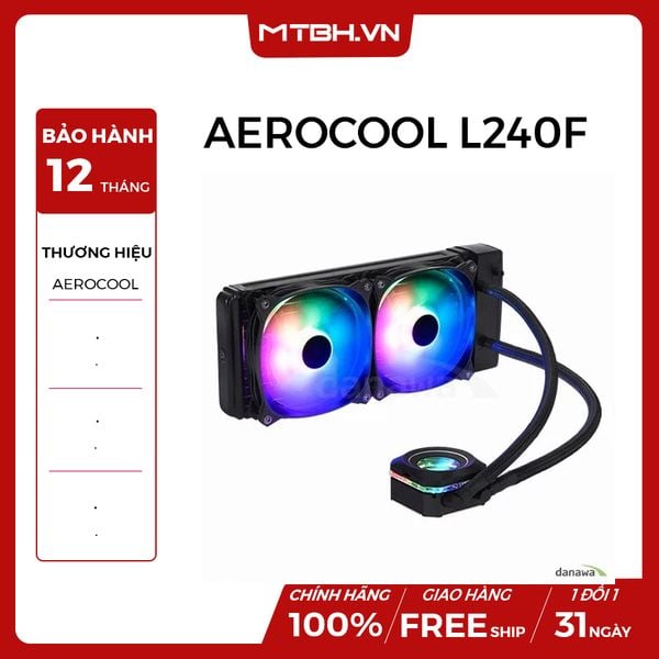 TẢN NHIỆT NƯỚC AIO AEROCOOL Pulse L240F / Liquid cooling-240mmPWM-ARGB Fan
