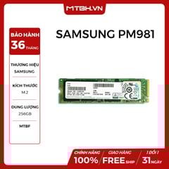 SSD Samsung 256Gb NVMe PM981 M.2 PCIe BH 36TH