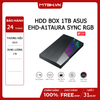 HDD BOX 1TB ASUS EHD-A1T/1TB/BLK/WW (Ổ cứng ngoài ASUS FX - Ổ cứng ngoài 2,5 inch, Aura Sync RGB, USB 3.1 Gen1, Mã hóa AES 256 bit, Sao lưu tự động)