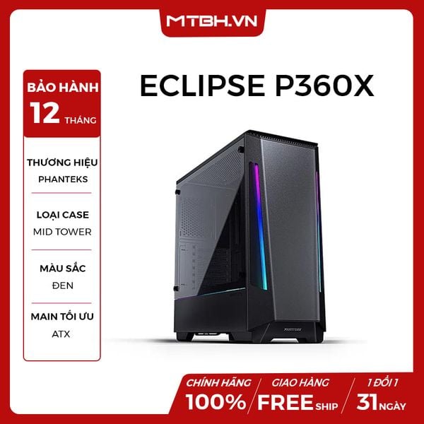 CASE PHANTEKS ECLIPSE P360X SATIN BLACK