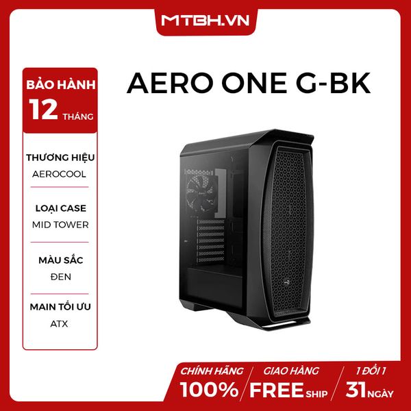 CASE AEROCOOL AERO ONE G-BK GLASS EDITION BLACK
