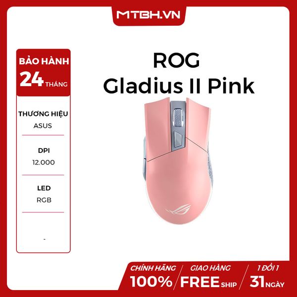 CHUỘT ASUS ROG Gladius II Pink