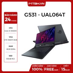 LAPTOP ASUS GAMING ROG STRIX G G531-UAL064T Geforce GTX 1660Ti 6GB Intel Core i5 9300H 8GB 512GB 15.6″ 120Hz IPS Multicolor Keyboard Win 10