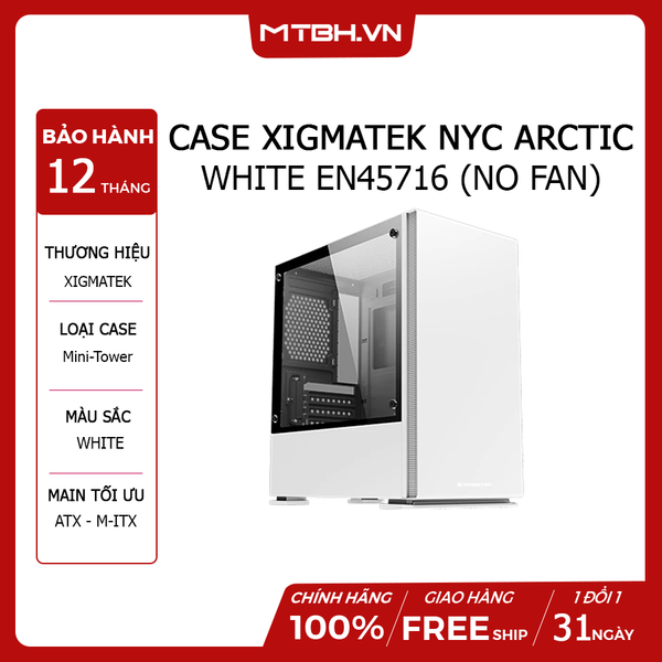 CASE XIGMATEK NYC ARCTIC WHITE EN45716 (NO FAN)