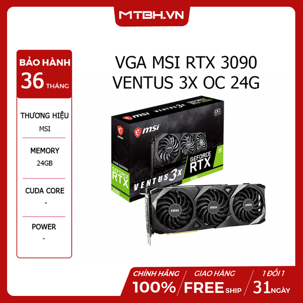 VGA MSI RTX 3090 VENTUS 3X OC 24G