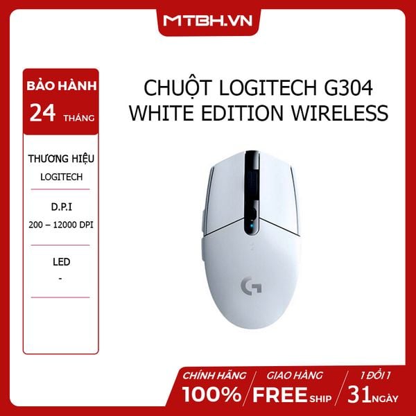 CHUỘT LOGITECH G304 WHITE EDITION WIRELESS