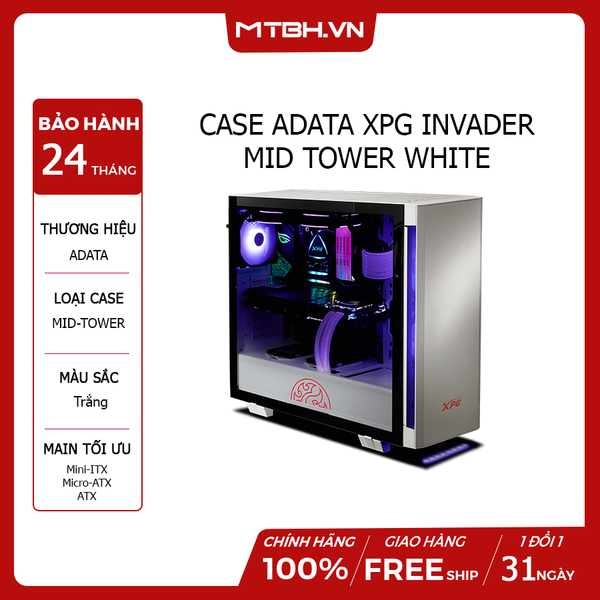 CASE ADATA XPG INVADER MID-TOWER WHITE (TRƯNG BÀY)