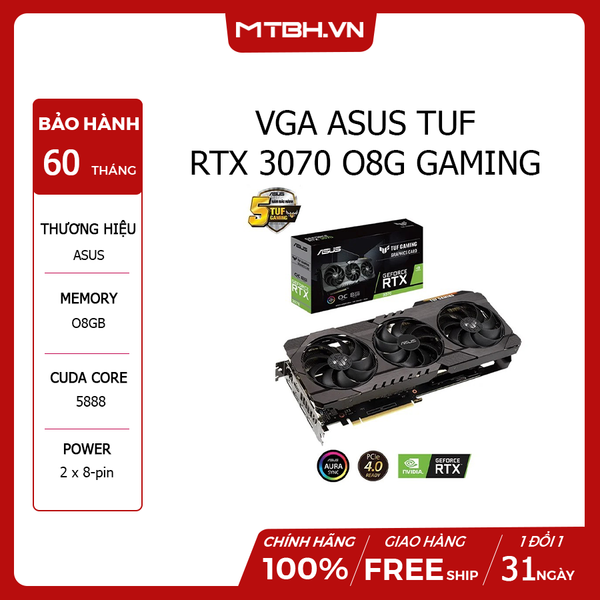 VGA ASUS RTX 3070 TUF O8G GAMING