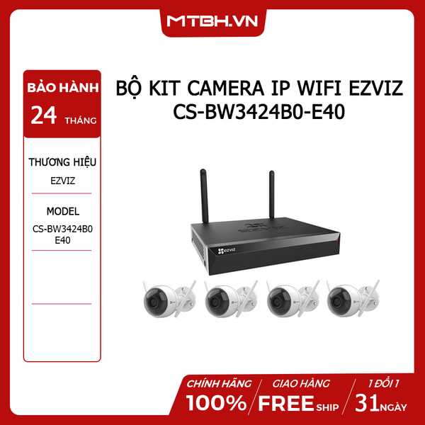 BỘ KIT CAMERA IP WIFI EZVIZ CS-BW3424B0-E40 (4 kênh)