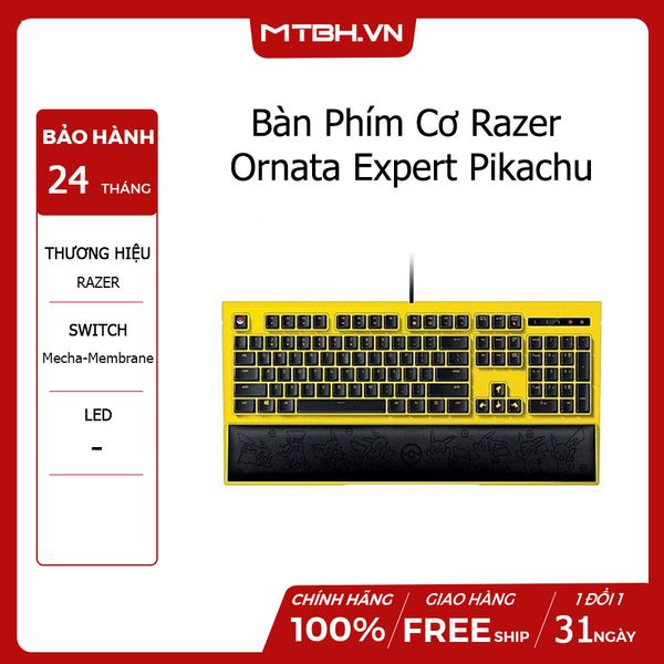 Bàn Phím Cơ Razer Ornata Expert Pikachu Limited Edition