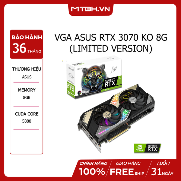 VGA ASUS RTX 3070 KO 8G (LIMITED VERSION)