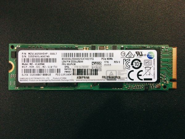 SSD Samsung 256Gb NVMe PM961 M.2 PCIe BẢO HÀNH 1TH