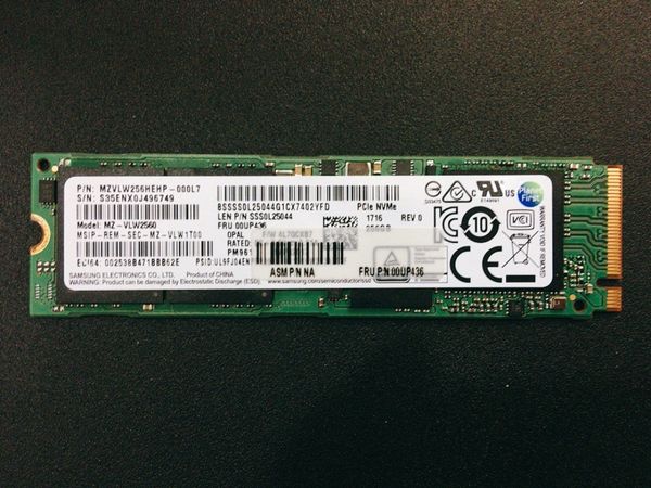 SSD Samsung 256GB NVMe PM961 M.2 PCIe (MZ-VLW2560) BẢO HÀNH 1TH – Máy ...
