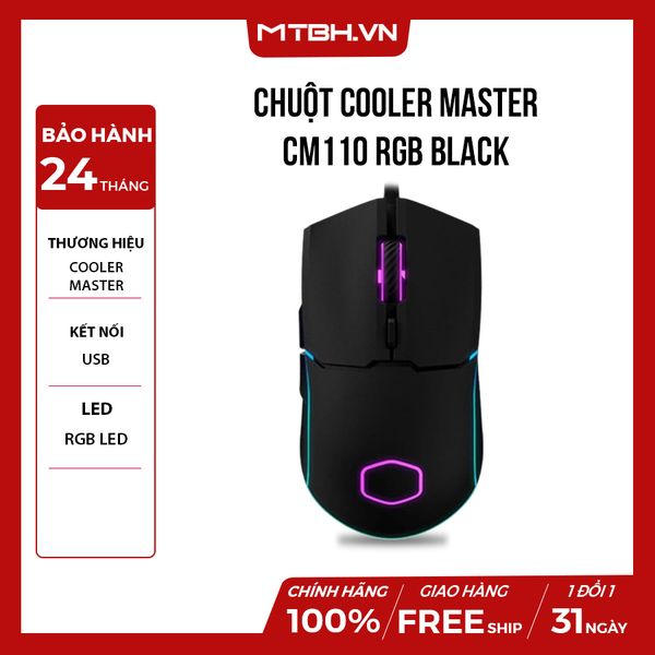 CHUỘT COOLERMASTER CM110 RGB BLACK