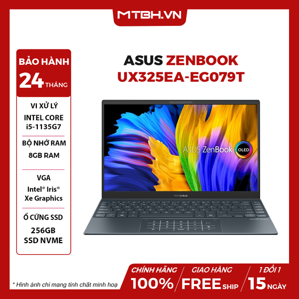 LAPTOP ASUS ZENBOOK UX325EA-EG079T CORE i5-1135G7 | 8GB RAM | 256GB SSD | 13.3 FHD | Win10 DGW