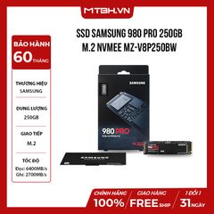 SSD SAMSUNG 980 PRO 250GB M.2 NVMEe MZ-V8P250BW