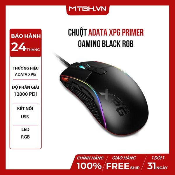 CHUỘT ADATA XPG PRIMER GAMING BLACK RGB