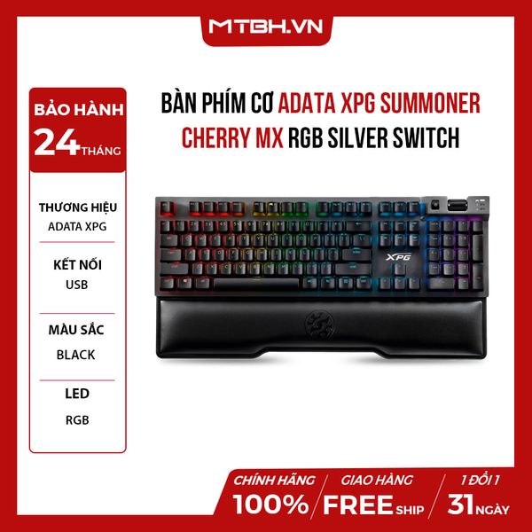 BÀN PHÍM CƠ ADATA XPG SUMMONER CHERRY MX RGB SILVER SWITCH