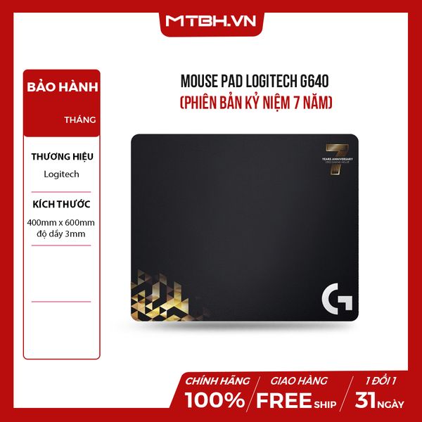 MOUSE PAD LOGITECH G640 (Phiên bản kỷ niệm 7 năm)