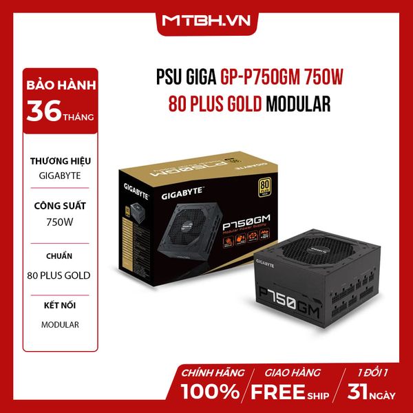 PSU GIGA GP-P750GM 750W 80+ GOLD Modular