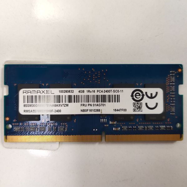 RAM LAPTOP DDR4 4GB RAMAXEL BUSS 2400 BH 1TH
