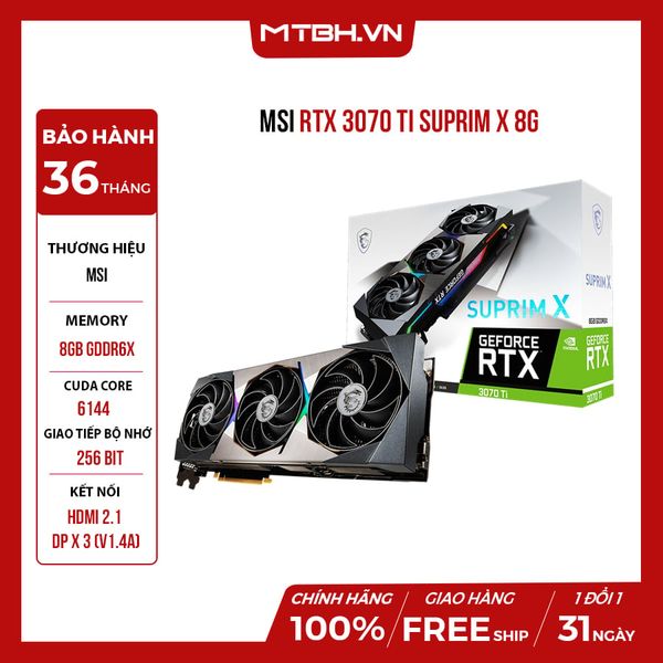 VGA MSI RTX 3070 Ti SUPRIM X 8G