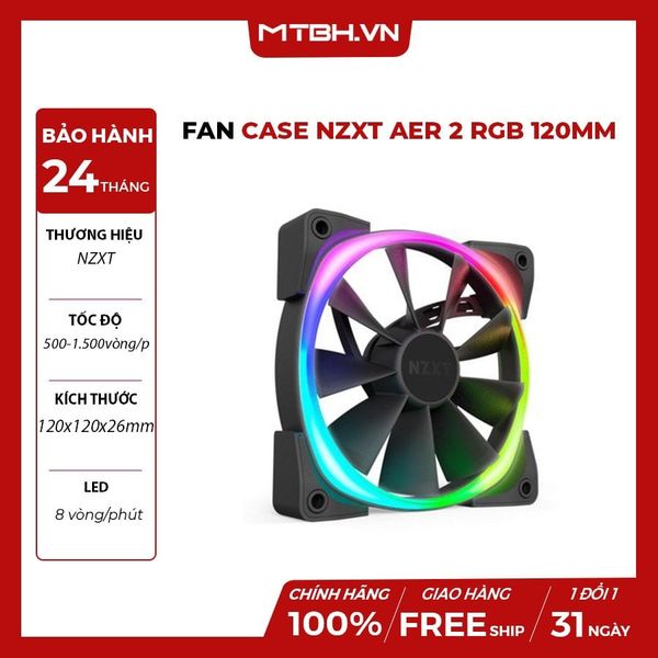 FAN CASE NZXT AER 2 RGB 120MM