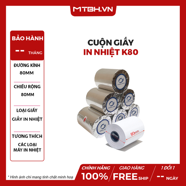 GIẤY Bill K80 (Đường Kính 80mm)