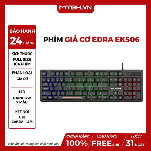 BÀN PHÍM CHƠI GAME GIẢ CƠ EDRA EK506