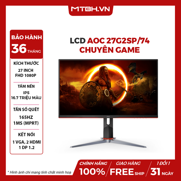 MÀN HÌNH LCD AOC 27G2SP/74 27