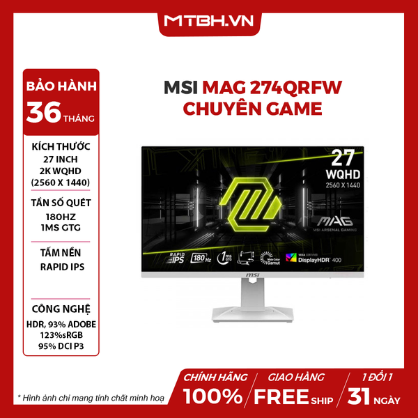 MÀN HÌNH LCD GAMING MSI MAG 274QRFW 27