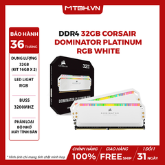 RAM DDR4 32GB CORSAIR 3200Mhz DOMINATOR Platinum RGB White (KIT 2*16GB)