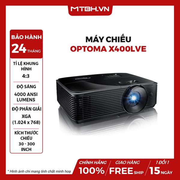 MÁY CHIẾU OPTOMA X400LVE - 4000 Ansi Lumens | XGA