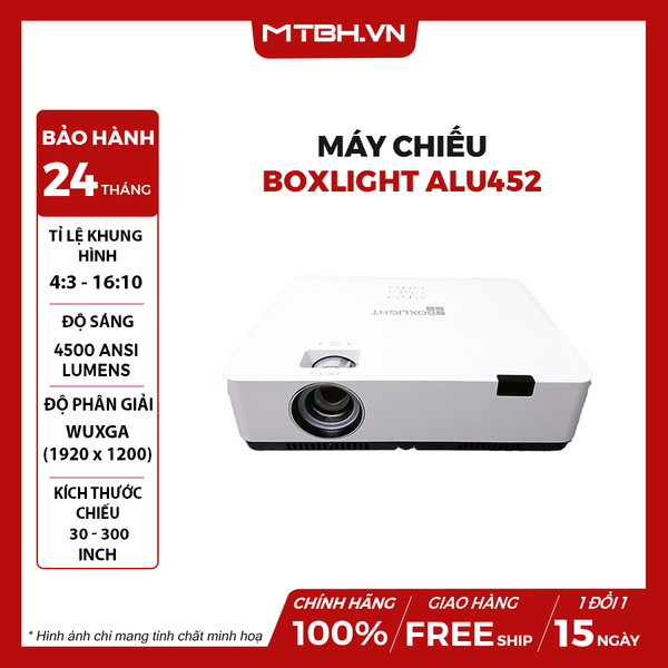 MÁY CHIẾU BOXLIGHT ALU452 - 4500 Ansi lumens | WUXGA ( 1920 x 1200 )