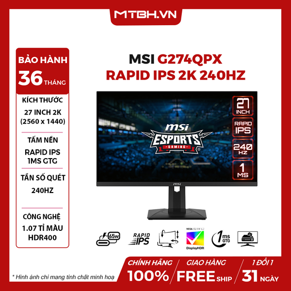 MÀN HÌNH LCD MSI G274QPX 27