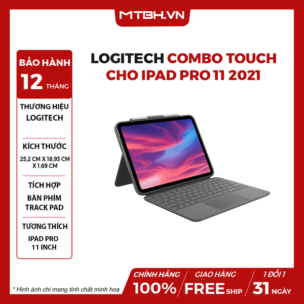 Bàn Phím Logitech Combo Touch cho iPad Pro 11 2021
