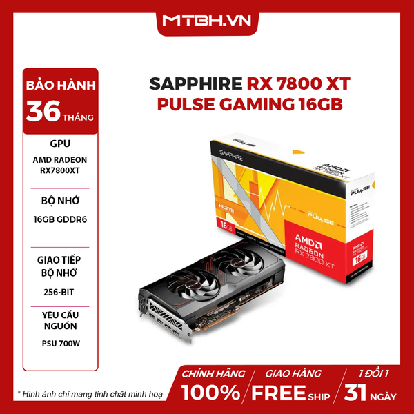 VGA SAPPHIRE RX 7800 XT PULSE GAMING 16GB