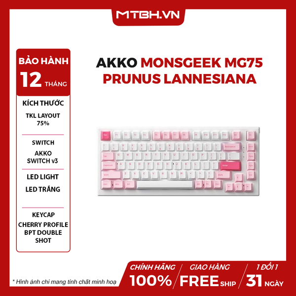Bàn Phím Cơ AKKO MonsGeek MG75 Prunus Lannesiana
