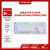 BÀN PHÍM CƠ AULA F99 3 MODE (XANH DƯƠNG/TRẮNG/TÍM), (TYPEC + 2.4G + BLUETOOTH, GREY WOOD SWITCH, LED RGB)