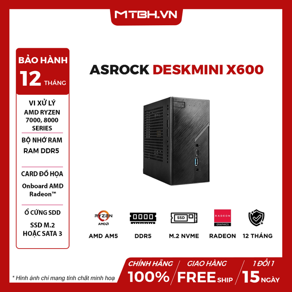 Mini PC ASRock DeskMini X600 - DESKMINI-X600/BB/B/ASIA