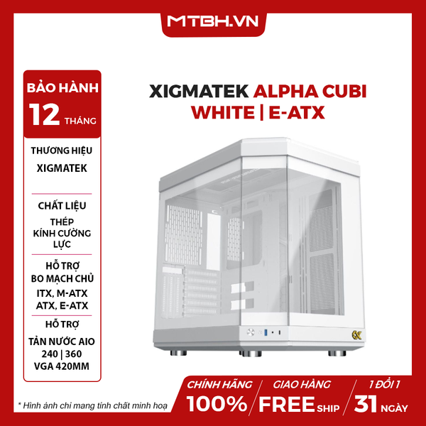 Case Xigmatek Alpha Cubi - White | E-ATX