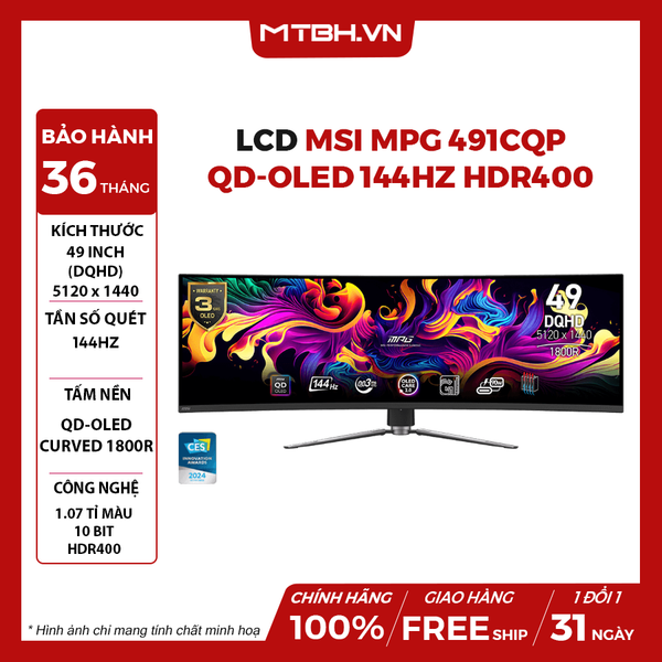 MÀN HÌNH LCD MSI MPG 491CQP QD-OLED 49