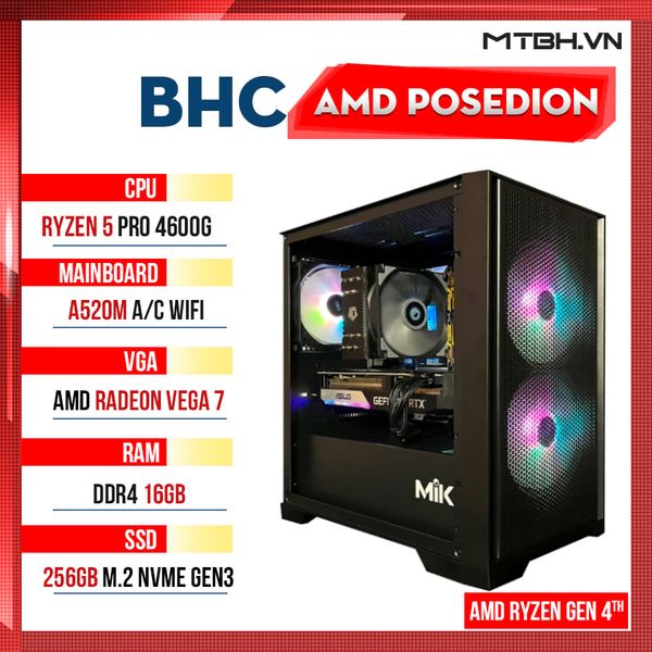 PC Gaming AMD Posedion Gen 4th ( Ryzen 5 4600G | 16GB | 240GB )