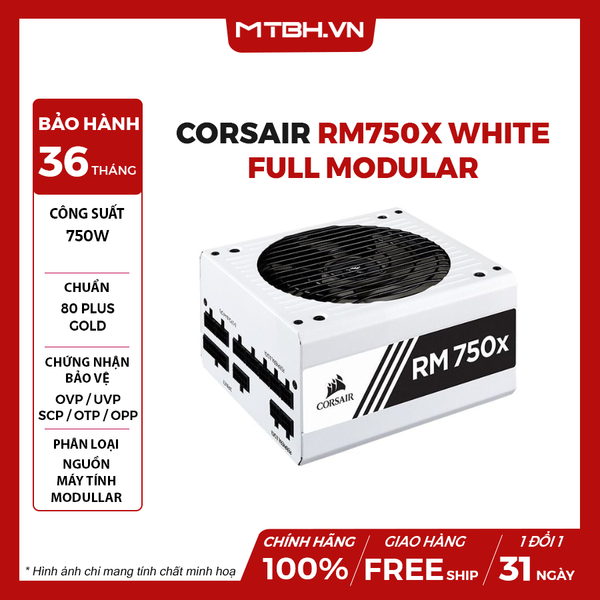 Nguồn Corsair RM750x 750W White 80 Plus Gold Full Modular